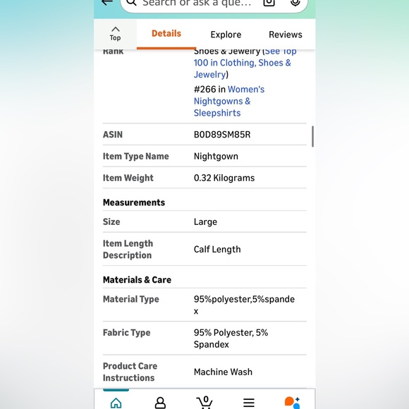 Ekouaer Long Sleeve Nightgown L | Soft Calf-Length Sleepwear Pajama Dress NWT - Picture 5 of 14
